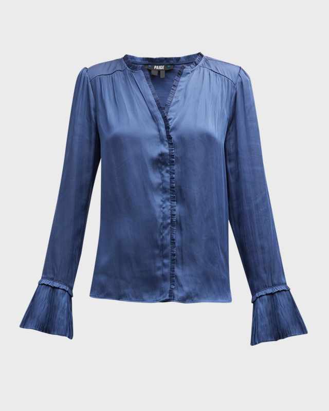 Palma Long Sleeve Ruffle Blous